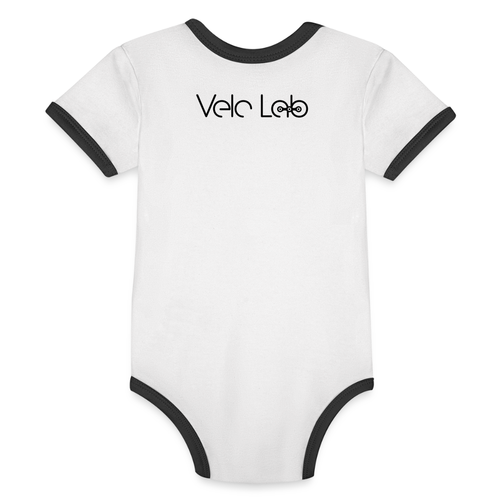 Organic Baby Contrasting Bodysuit - white/black