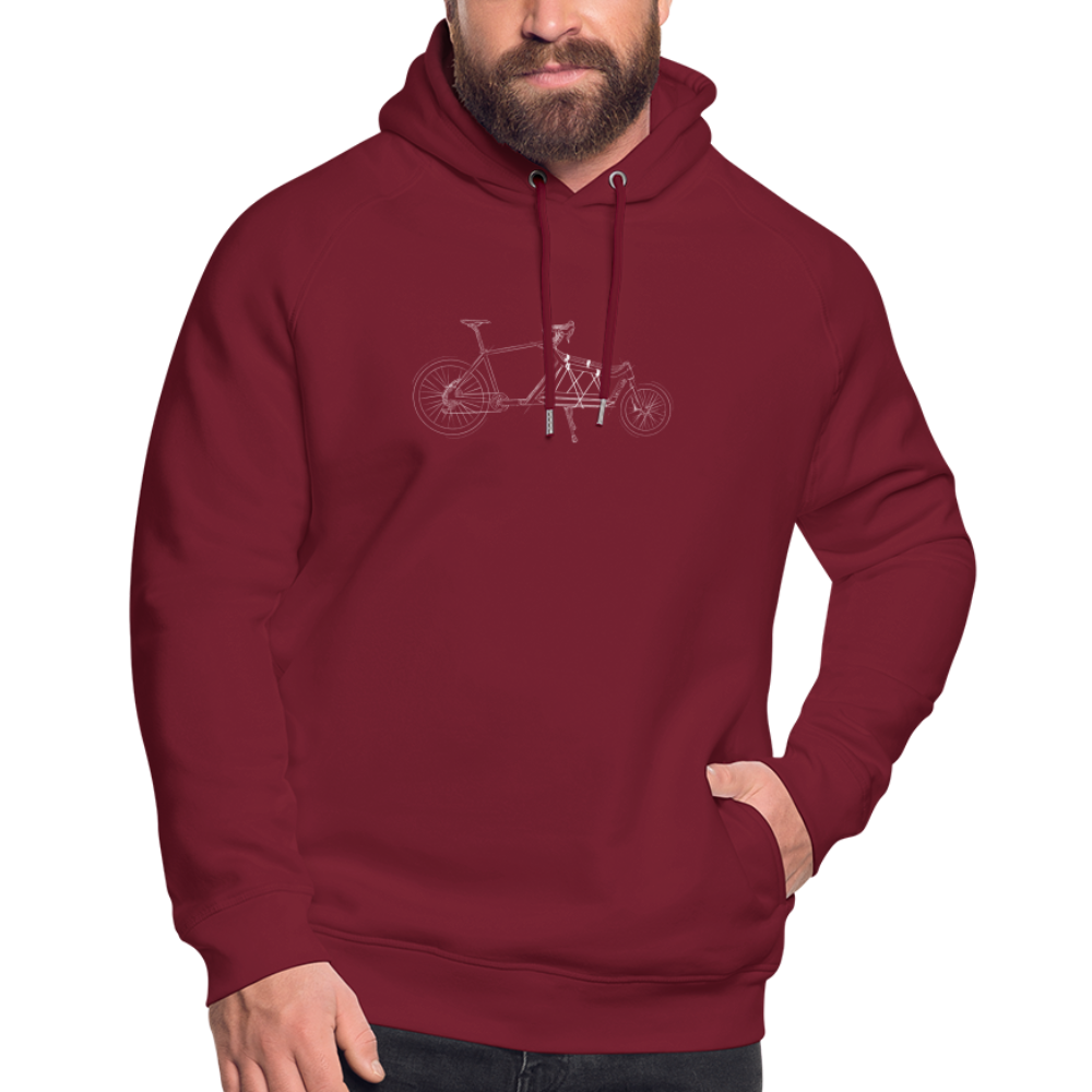 Unisex Hoodie Gravel Cargo Sketch - burgundy