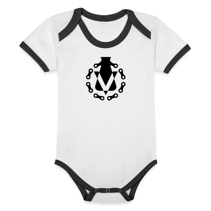 Organic Baby Contrasting Bodysuit - white/black