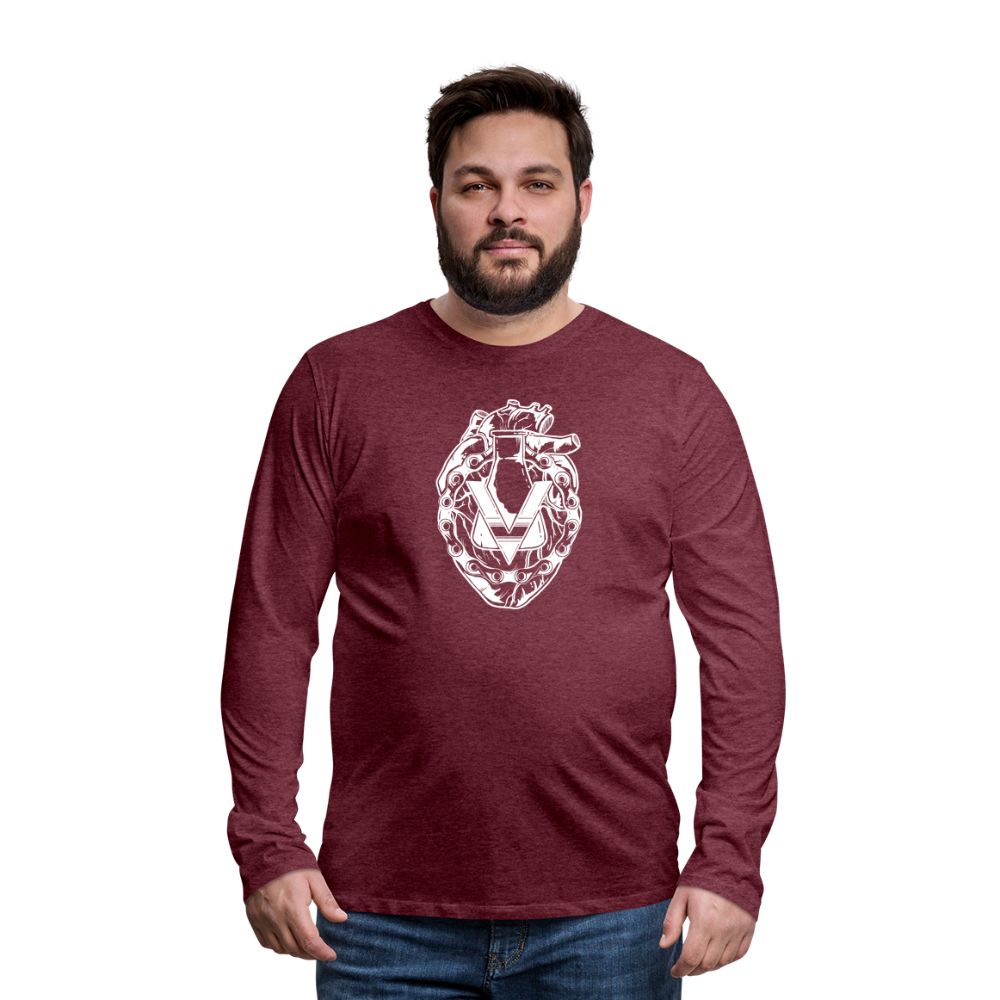 Men's Premium Longsleeve Shirt - heather burgundy