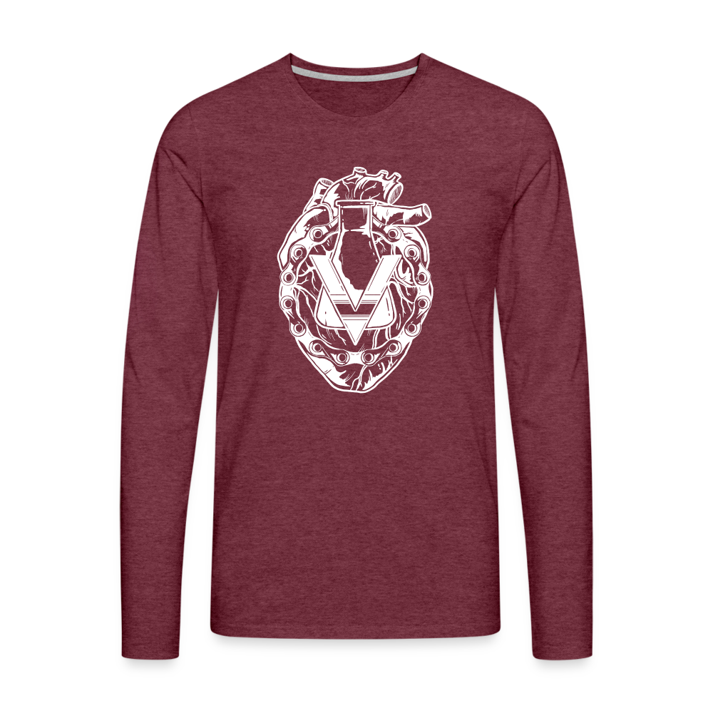 Men's Premium Longsleeve Shirt - heather burgundy