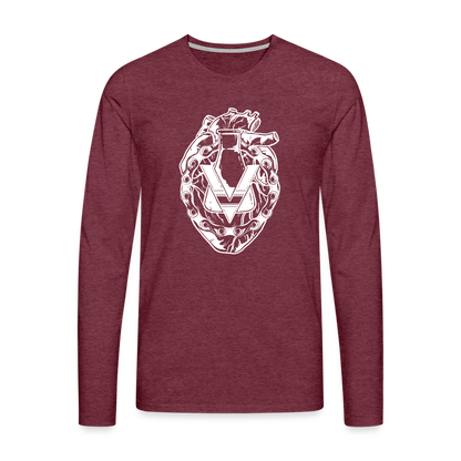 Men's Premium Longsleeve Shirt - heather burgundy