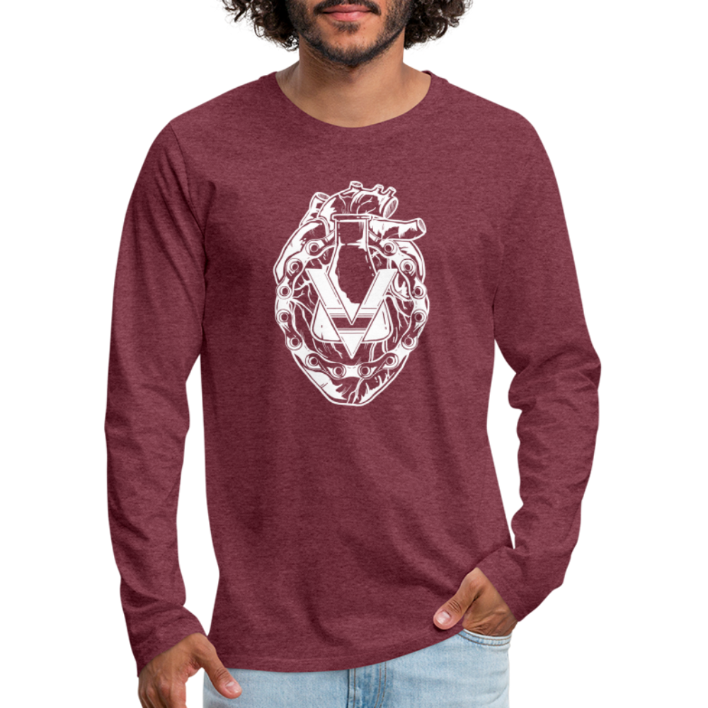 Men's Premium Longsleeve Shirt - heather burgundy