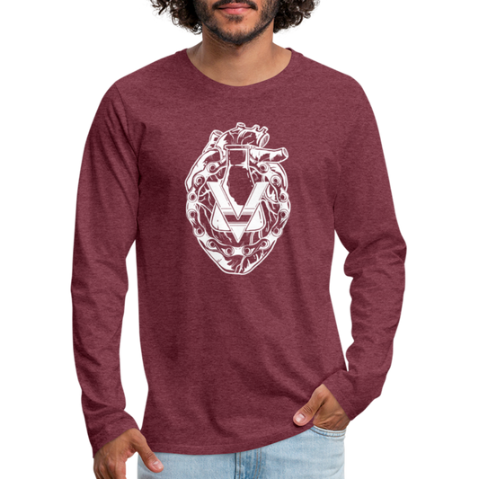 Men's Premium Longsleeve Shirt - heather burgundy