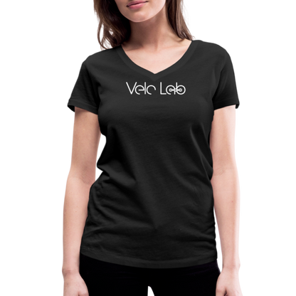 Women's Organic V-Neck T-Shirt by Stanley & Stella - black