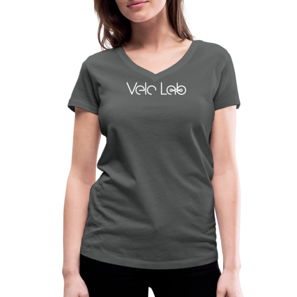 Women's Organic V-Neck T-Shirt by Stanley & Stella - charcoal