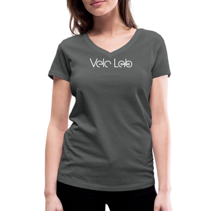 Women's Organic V-Neck T-Shirt by Stanley & Stella - charcoal