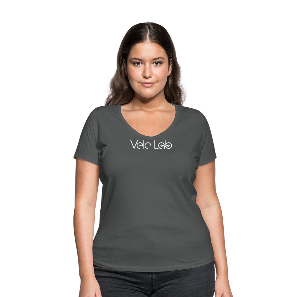 Women's Organic V-Neck T-Shirt by Stanley & Stella - charcoal