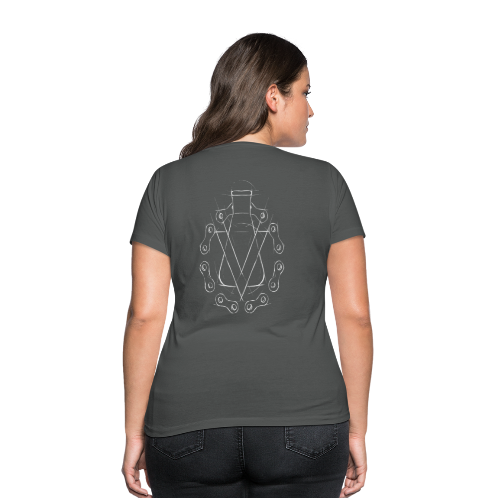 Women's Organic V-Neck T-Shirt by Stanley & Stella - charcoal