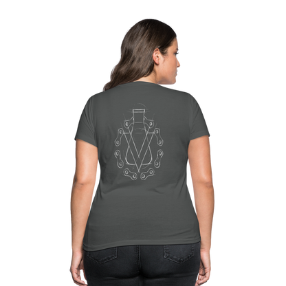 Women's Organic V-Neck T-Shirt by Stanley & Stella - charcoal