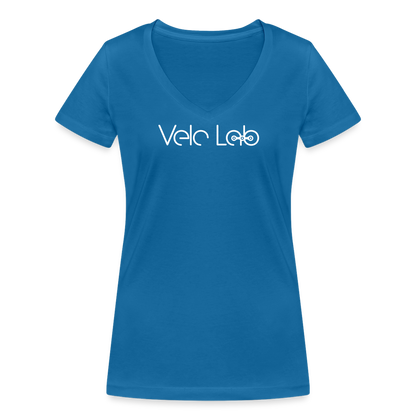 Women's Organic V-Neck T-Shirt by Stanley & Stella - peacock-blue