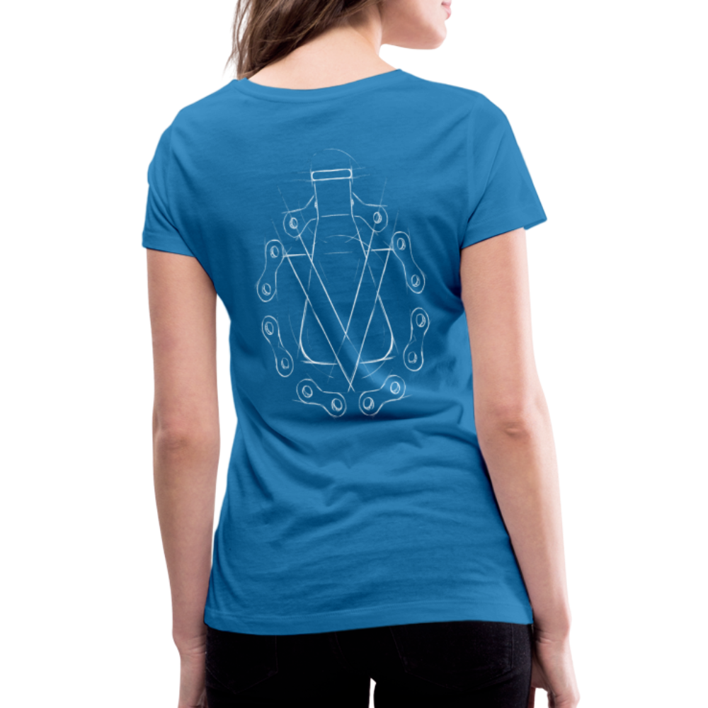 Women's Organic V-Neck T-Shirt by Stanley & Stella - peacock-blue