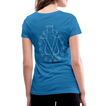 Women's Organic V-Neck T-Shirt by Stanley & Stella - peacock-blue