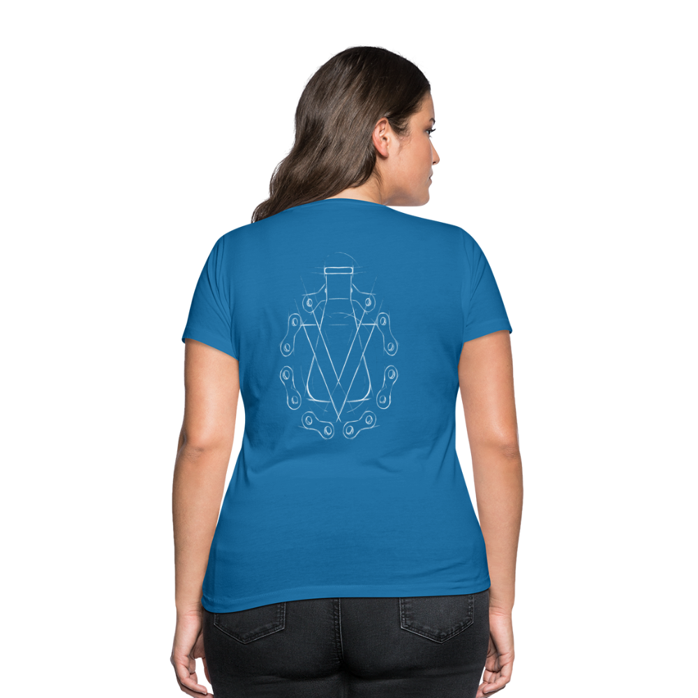 Women's Organic V-Neck T-Shirt by Stanley & Stella - peacock-blue