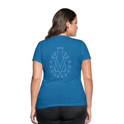 Women's Organic V-Neck T-Shirt by Stanley & Stella - peacock-blue