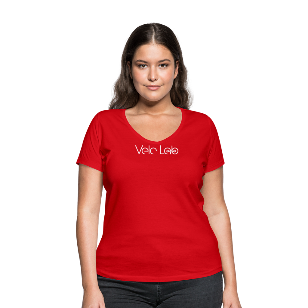 Women's Organic V-Neck T-Shirt by Stanley & Stella - red