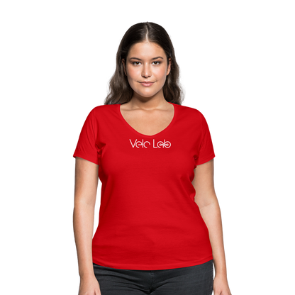 Women's Organic V-Neck T-Shirt by Stanley & Stella - red