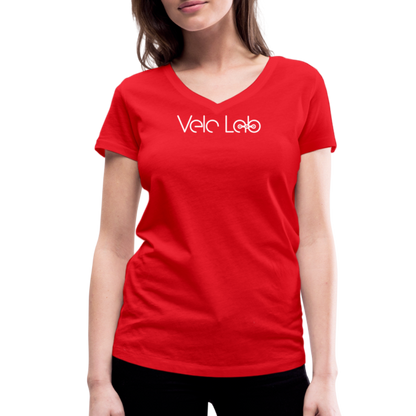 Women's Organic V-Neck T-Shirt by Stanley & Stella - red