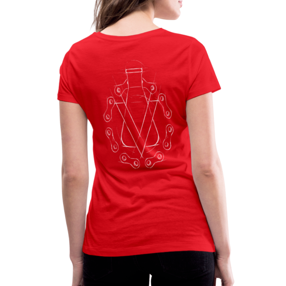 Women's Organic V-Neck T-Shirt by Stanley & Stella - red