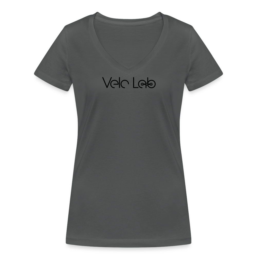 Women's Organic V-Neck T-Shirt by Stanley & Stella - charcoal