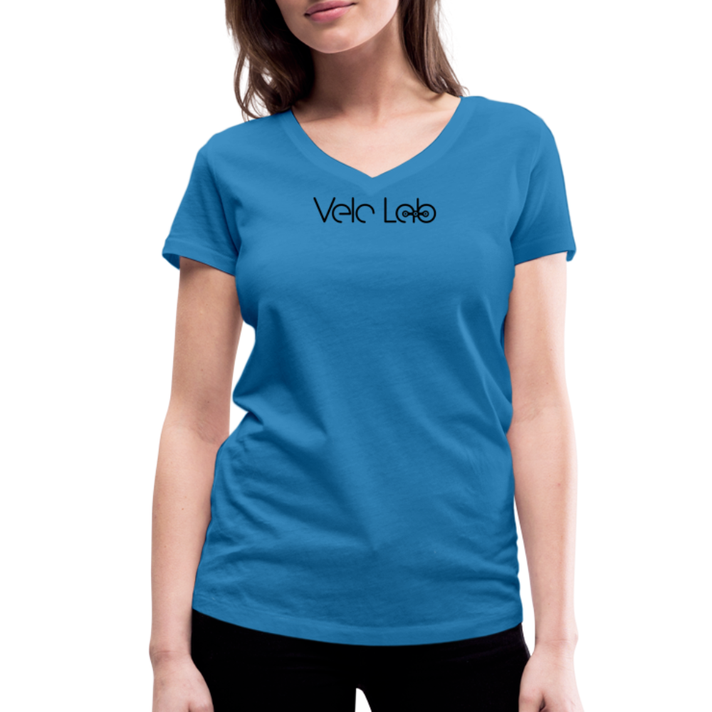 Women's Organic V-Neck T-Shirt by Stanley & Stella - peacock-blue