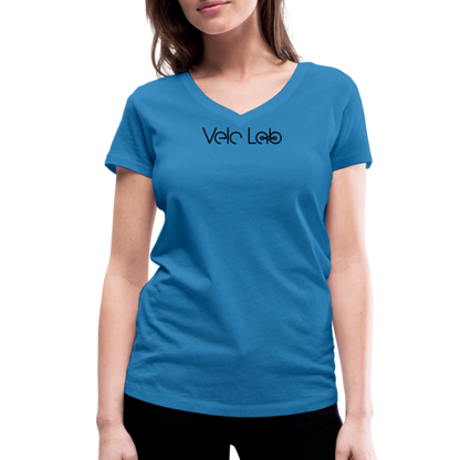 Women's Organic V-Neck T-Shirt by Stanley & Stella - peacock-blue