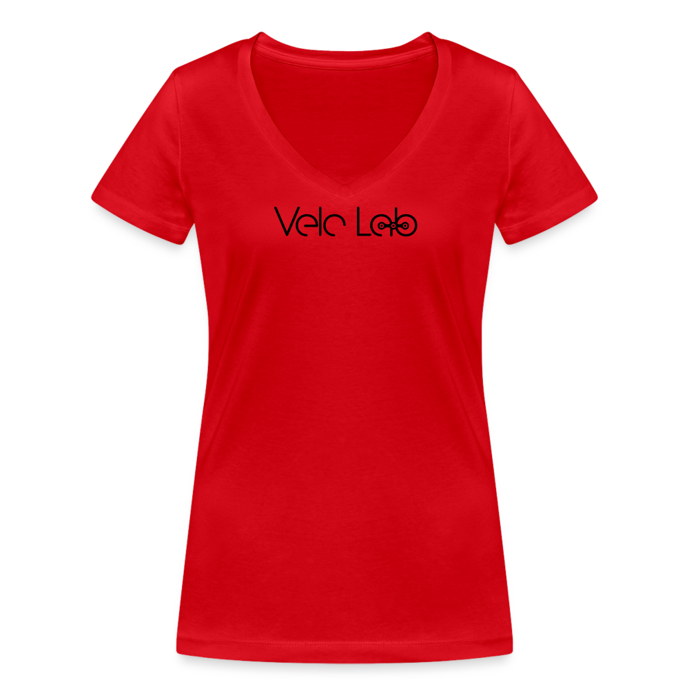 Women's Organic V-Neck T-Shirt by Stanley & Stella - red