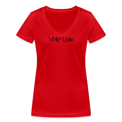 Women's Organic V-Neck T-Shirt by Stanley & Stella - red