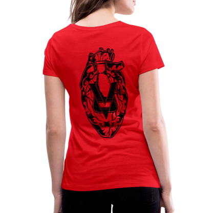 Women's Organic V-Neck T-Shirt by Stanley & Stella - red